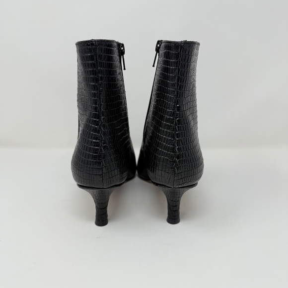 New Bruno Magli Nerina Bootie Black Snake Sz 7.5 - Picture 4 of 13
